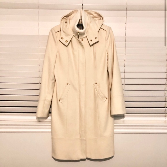 GUESS Ivory Wool-blend Coat - Picture 4 of 8